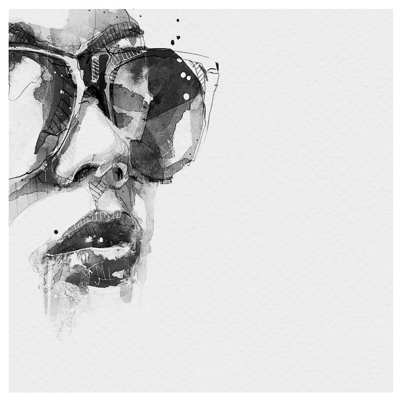 802x802 Black Amp White Portraits On Behance - Black And White Watercolor Portrait
