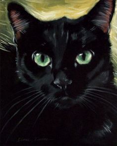236x295 Black Cat Watercolor Painting Watercolor Portraits - Black Cat Watercolor