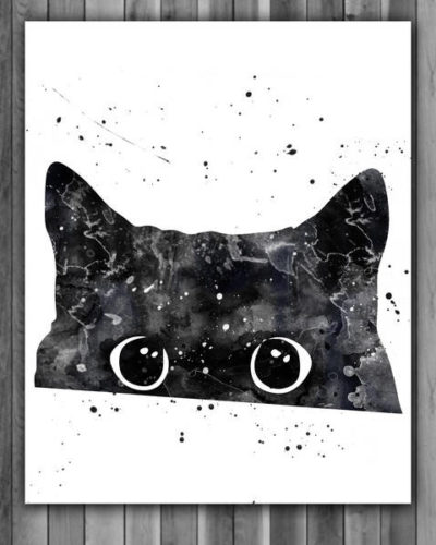 400x500 Tardis Watercolor Print, Dr Who Print, Tardis Painting, Dr Who - Black Cat Watercolor Paintings