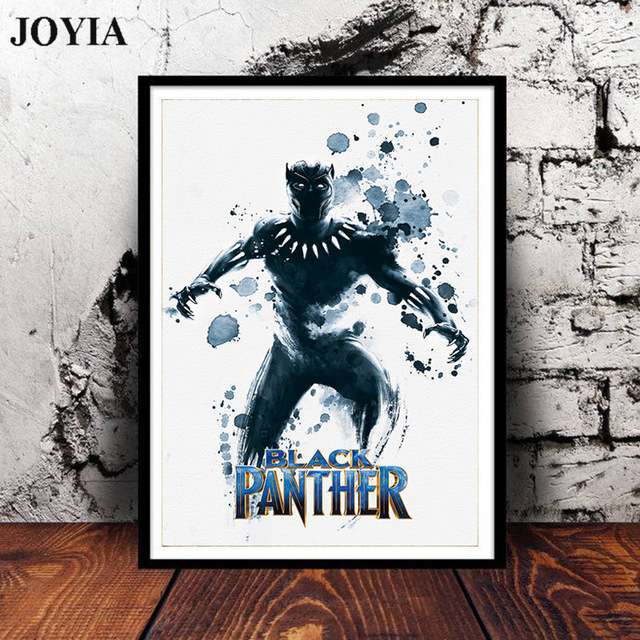 640x640 Black Panther Movie Poster Abstract Marvel Super Hero Watercolor - Black Panther Watercolor