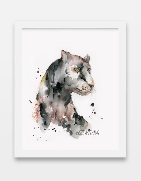 468x600 Black Panther Watercolor Art Print Easy Sunday Club - Black Panther Watercolor