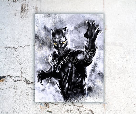 Black Panther Watercolor at PaintingValley.com | Explore collection of ...