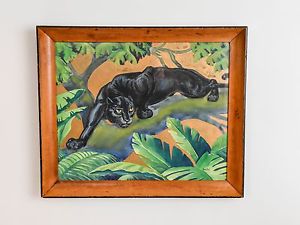 300x225 Mid Century Modern Black Panther Watercolor By Noslot African - Black Panther Watercolor