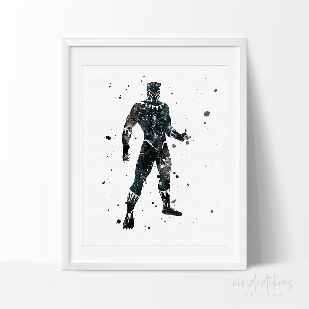 1200x1200 Black Panther Marvel Superhero Art Print Poster Nursery Wall Decor - Black Panther Watercolor