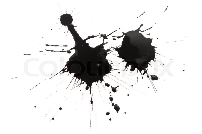 800x531 Black Watercolor Blob, Isolated On White Stock Photo Colourbox - Black Watercolor