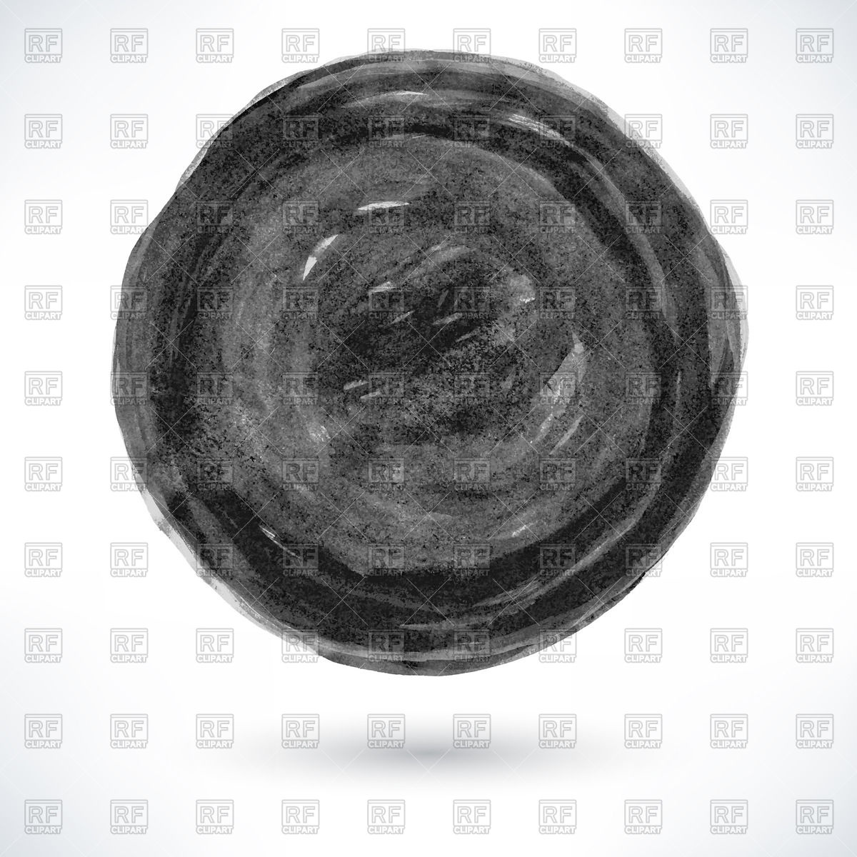 1200x1200 Black Watercolor Circle Vector Image Vector Artwork Of Design - Black Watercolor