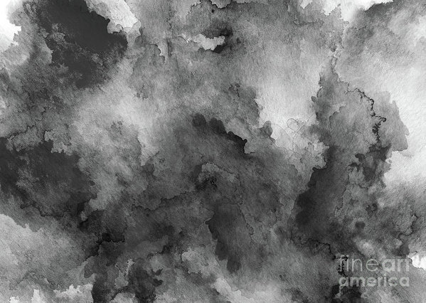 599x426 Ink Style Of Black Watercolour Texture Art Print By Liffy En - Black Watercolor