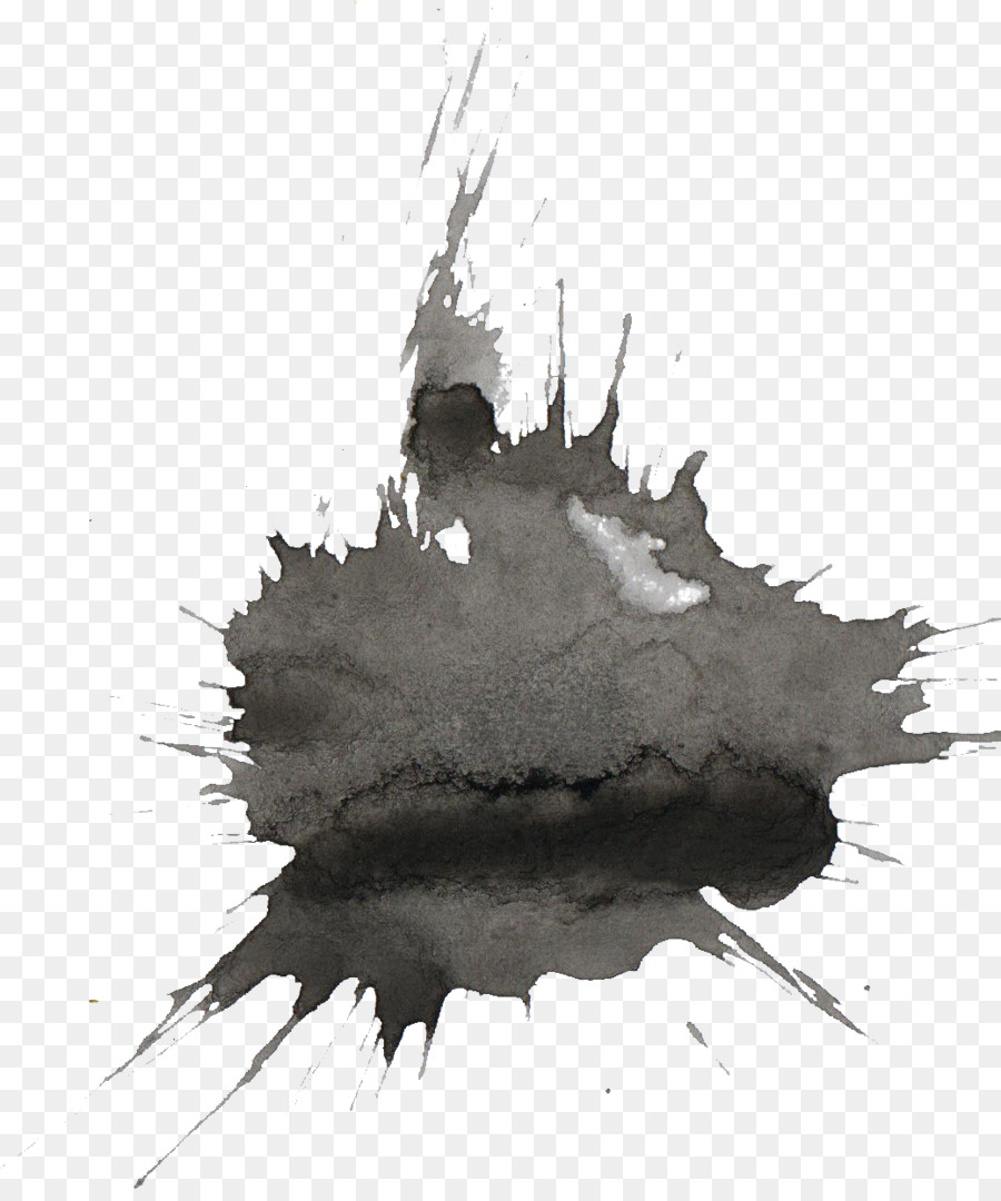 900x1080 Transparent Watercolor Watercolor Painting - Black Watercolor Painting