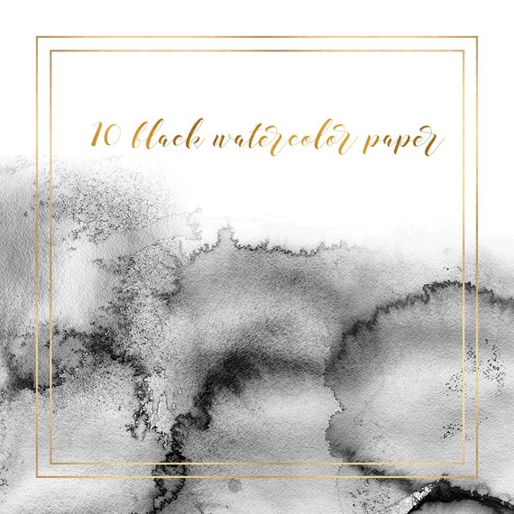 570x570 Black Watercolor Digital Paper Black Watercolor Paper Etsy - Black Watercolor Paper