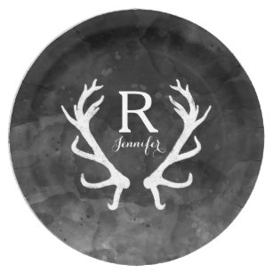 307x307 Black Watercolor Plates Zazzle - Black Watercolor Paper