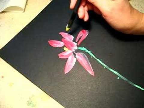 480x360 Lotus On Black Paper 1 - Black Watercolor Paper