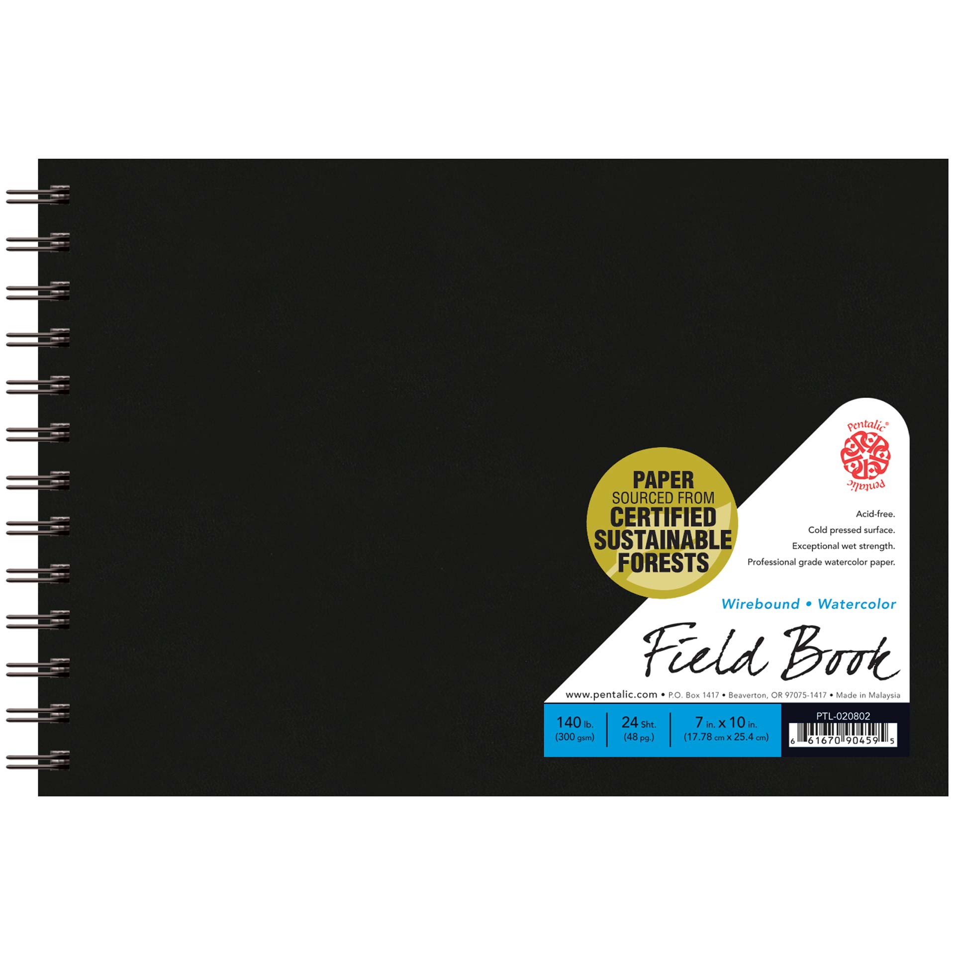 1920x1920 Black, X Landscape Pentalic - Black Watercolor Paper