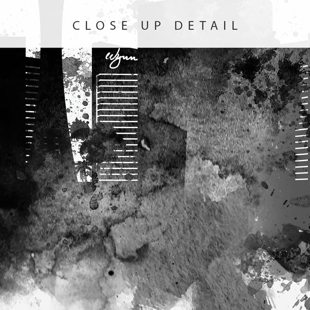 1000x1000 Las Vegas Skyline, Black Amp White Watercolor Print Dead Good Art - Black White Watercolor