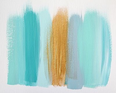 400x322 Happy Nerdy Home Teal, Greens, Blue And Gold - Blue And Gold Watercolor