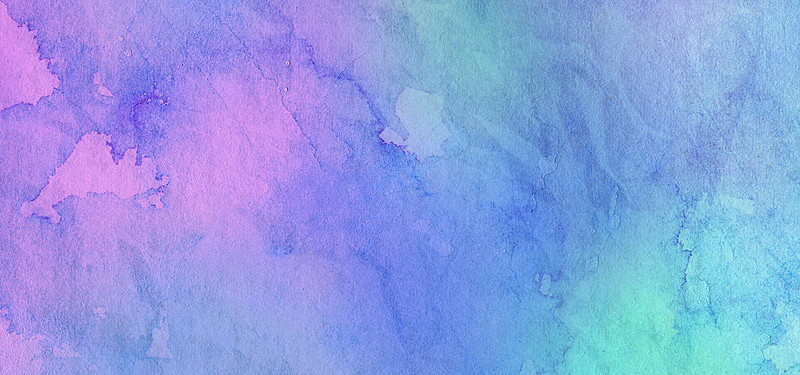 800x375 Blue And Purple Watercolor Poster Shading Background, Watercolor - Blue And Purple Watercolor