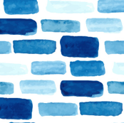 174x173 Blue Indigo Watercolor Abstract Boho Bohemian White Watercolour - Blue And White Watercolor