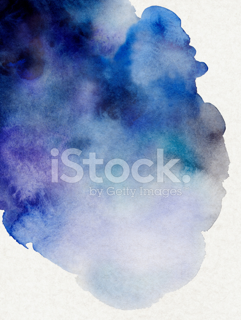 772x1024 Blue Watercolor Texture On White Stock Vector - Blue And White Watercolor