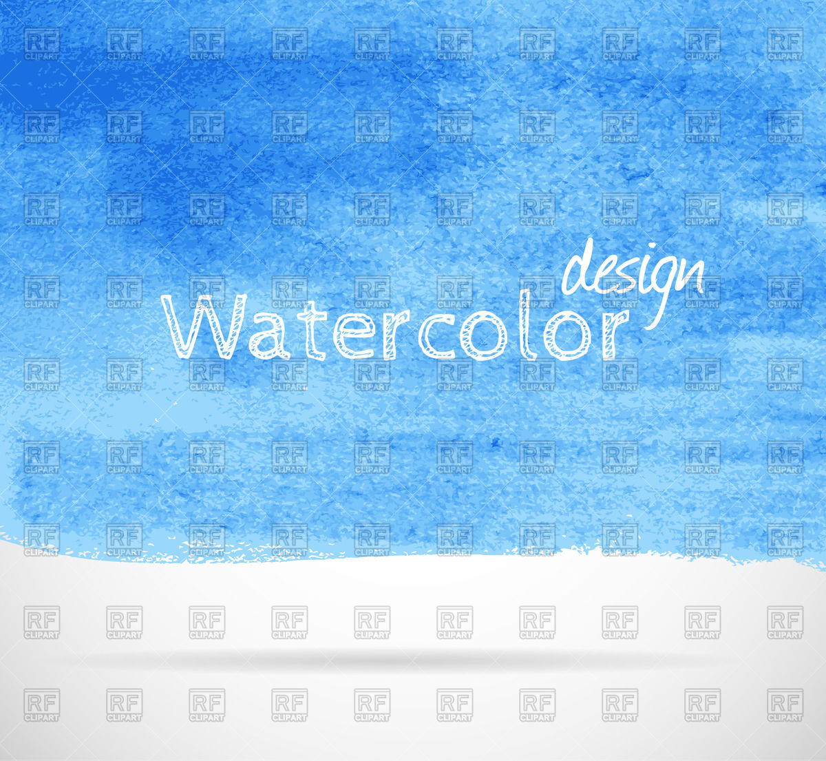 1200x1105 Blue And White Watercolor Background Vector Image Vector Artwork - Blue And White Watercolor