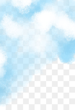 260x380 Free Download Sky Blue Cloud - Blue And White Watercolor