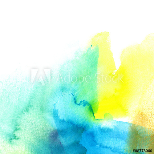 500x500 Abstract Blue And Yellow Watercolor Background Divorce Vector - Blue And Yellow Watercolor