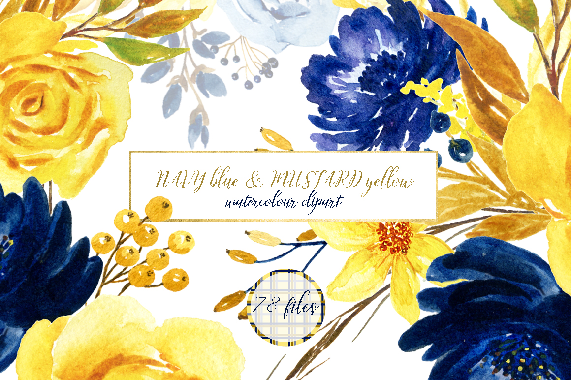 1160x772 Blue And Yellow Watercolor Flowers - Blue And Yellow Watercolor