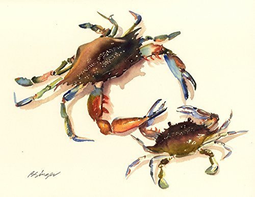 Blue Crab Watercolor