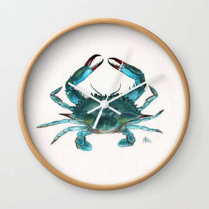 700x700 Blue Crab By Amber Marine ~ Watercolor Painting, Illustration - Blue Crab Watercolor