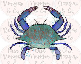 340x270 Blue Crab Watercolor Etsy - Blue Crab Watercolor