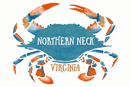 425x283 Northern Neck, Virginia - Blue Crab Watercolor