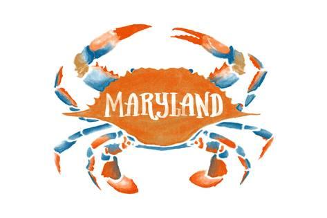 473x315 Maryland - Blue Crab Watercolor