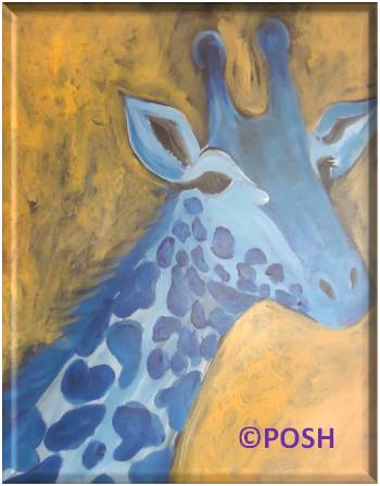 350x447 Public Class Paint Blue Giraffe Downtown Boulder Downtown - Blue Giraffe Watercolor