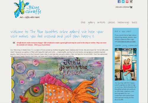 500x350 The Blue Giraffe Watercolor 30a - Blue Giraffe Watercolor