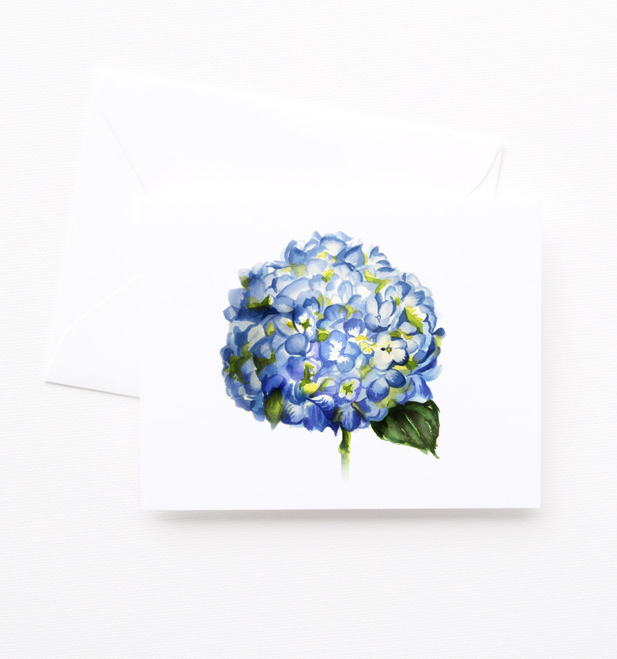 1200x1282 Blue Hydrangea Note Card Set Custom Watercolor Invitations - Blue Hydrangea Watercolor