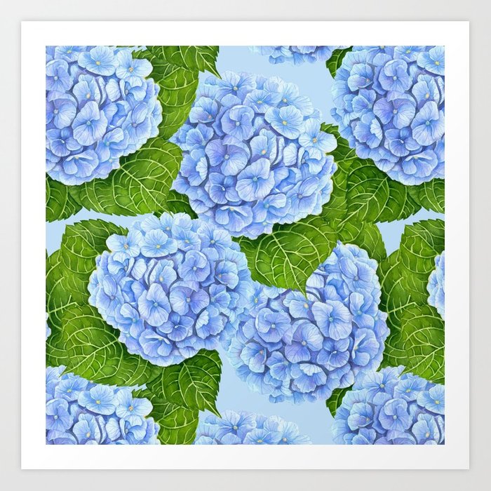 Blue Hydrangea Watercolor at PaintingValley.com | Explore collection of ...