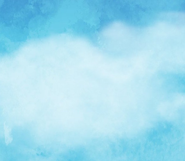 609x529 Blue Watercolor Sky And Clouds Background - Blue Sky Watercolor