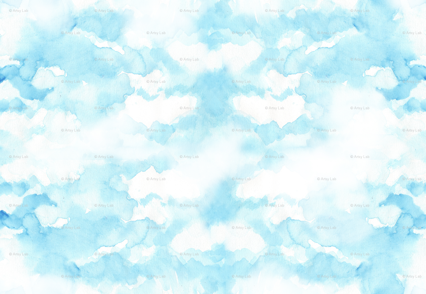 1398x966 Sky In Watercolor Wallpaper - Blue Sky Watercolor