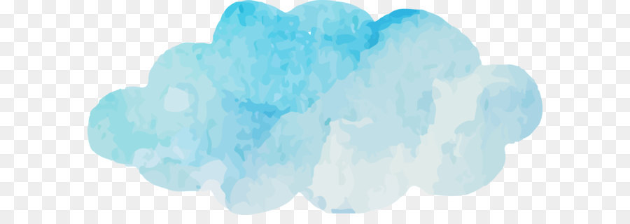 900x320 Blue Sky Cloud Turquoise Font - Blue Sky Watercolor