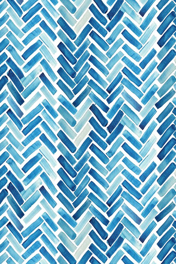 600x900 Blue Watercolor Herringbone Design By Mrshervi On Fabric - Blue Watercolor Fabric