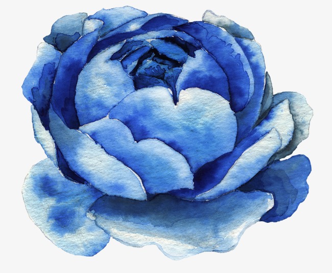 650x533 Blue Watercolor Flowers, Watercolor Clipart, Flowers, Plant Png - Blue Watercolor Flowers