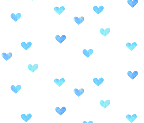 470x402 Blue Watercolor Hearts Wallpaper - Blue Watercolor Heart
