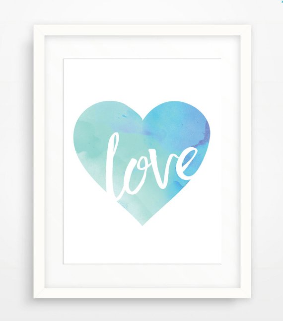 Blue Watercolor Heart at PaintingValley.com | Explore collection of ...