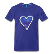 190x190 Shop Watercolor Heart T Shirts Online Spreadshirt - Blue Watercolor Heart