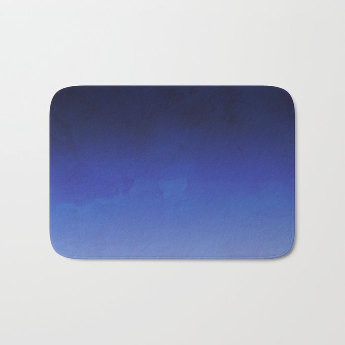 700x700 Modern Navy Blue Watercolor Ombre Gradient Fade Bath Mat By - Blue Watercolor Ombre