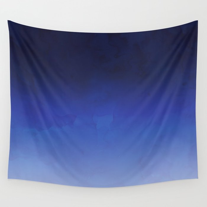 700x700 Modern Navy Blue Watercolor Ombre Gradient Fade Wall Tapestry By - Blue Watercolor Ombre