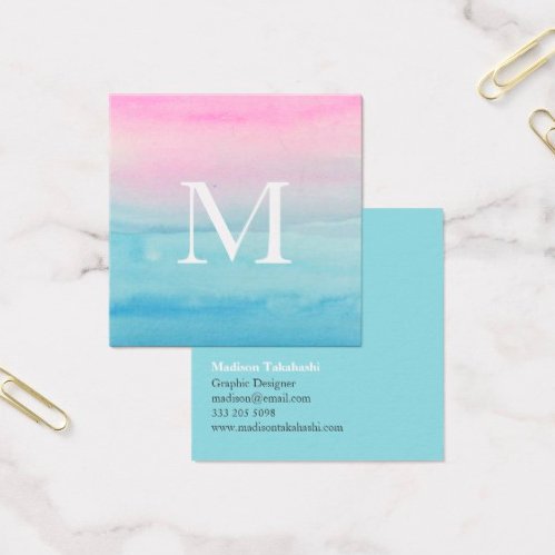 499x499 Namibear Art Studio On Twitter Pink And Blue Watercolor Ombre - Blue Watercolor Ombre