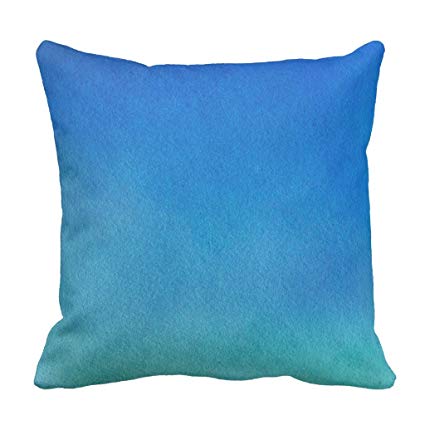 425x425 Zazzle Blue Watercolor Ombre Throw Pillow 16 X 16 - Blue Watercolor Ombre