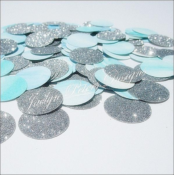 598x600 Blue Ombre Real Watercolor Amp Silver Glitter Party Confetti - Blue Watercolor Ombre