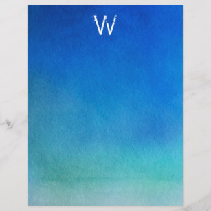 307x307 Blue Ombre Watercolor Office Supplies Amp Stationery Zazzle.co.uk - Blue Watercolor Ombre