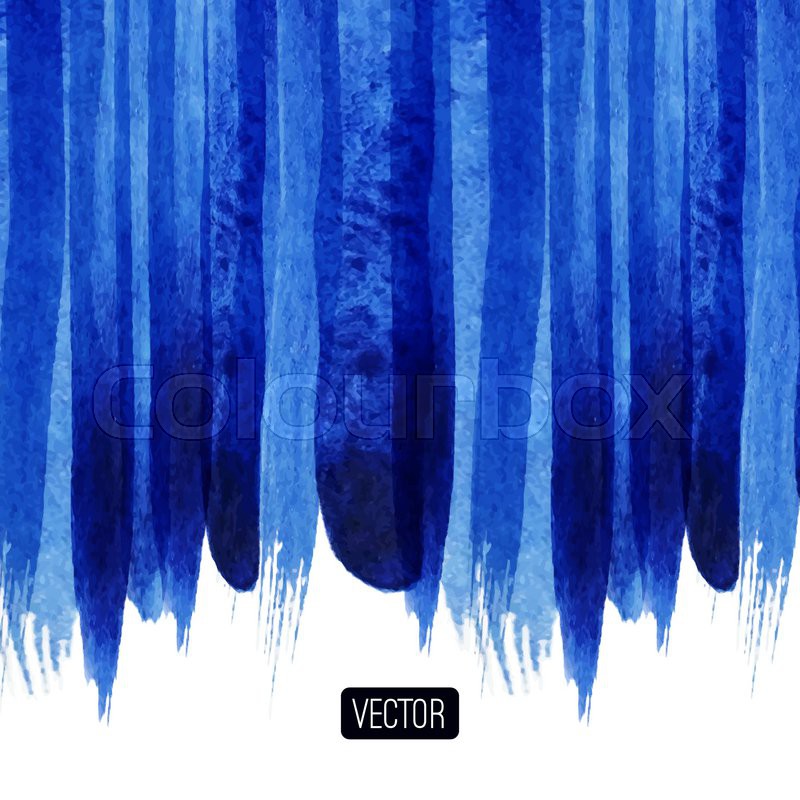 800x800 Watercolour Painting. Watercolour Paper Texture. Vector Abstract - Blue Watercolor Paper