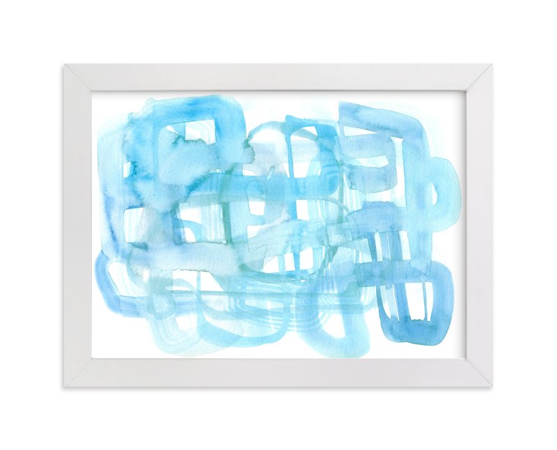 800x646 Blue Watercolor Wash Wall Art Prints By Kim Johnson Minted - Blue Watercolor Print